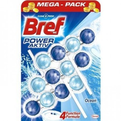 BREF ароматизатор за тоалетна чиния, Power aktiv, Океан, 3 броя